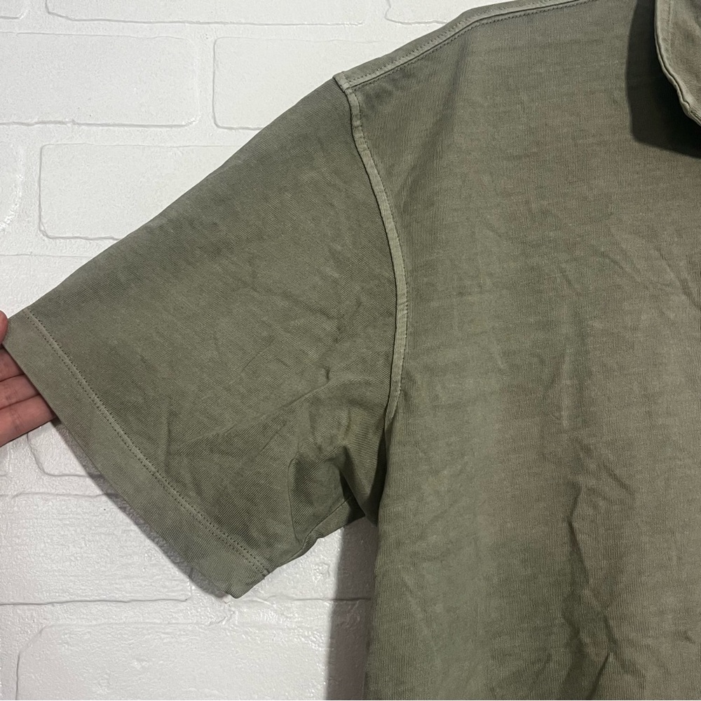 American Eagle Outfitters Mens Shirt Sage Green Polo Relaxed Fit Large NWT - Picture 5 of 7